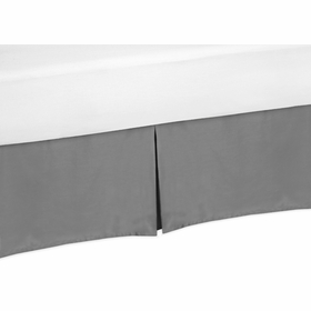 Gray Queen Bed Skirt for Stripe Gray and Orange Collection