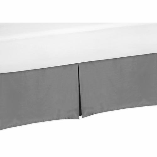 Gray Toddler Bed Skirt for Stripe Gray and Orange Collection