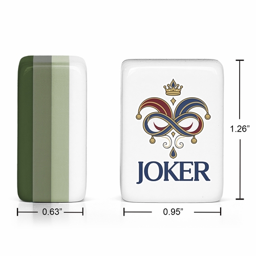 Green Classic Collection American Mahjong Tile Set (160pc) 1.26in. Layered Acrylic with White Faux Leather Travel Bag - alt image 1