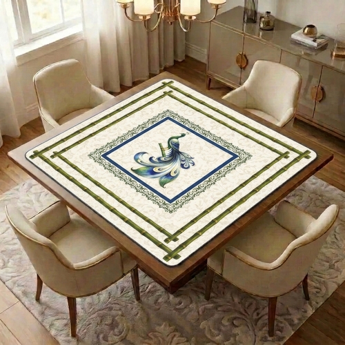 Green Classic Collection Mahjong Mat for Table - Shipped Rolled - alt image 1