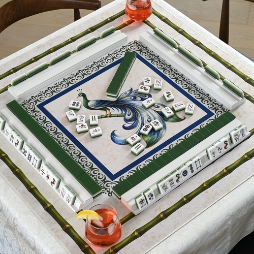 Green Classic Collection Mahjong Mat for Table - Shipped Rolled - alt image 1
