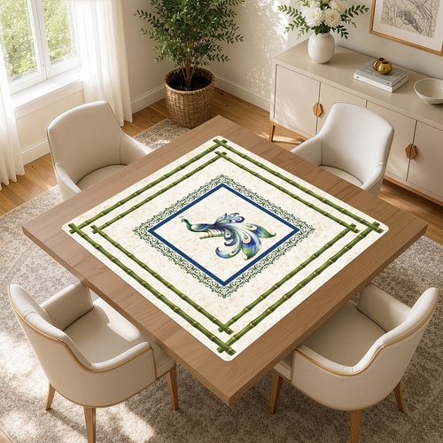 Green Classic Collection Mahjong Mat for Table - Shipped Rolled - alt image 3