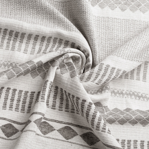 Grey Boho Tribal Jacquard Collection Vertical Stripes Full Length Body Pillow Cover - alt image 2