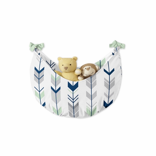 Grey, Navy and Mint Mod Arrow 9 Piece Crib Bedding Collection - alt image 3