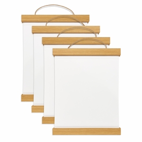 Hanging Magnetic Wall Art Print Wood Frames - 4 Piece Set