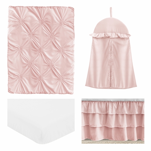 Harper Blush Pink Collection 4 Piece Crib Bedding - alt image 1