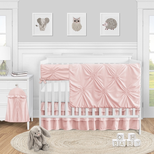 Harper Blush Pink Collection 5 Piece Crib Bedding