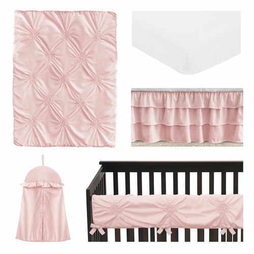 Harper Blush Pink Collection 5 Piece Crib Bedding - alt image 1