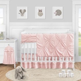 Harper Blush Pink Collection 5 Piece Crib Bedding