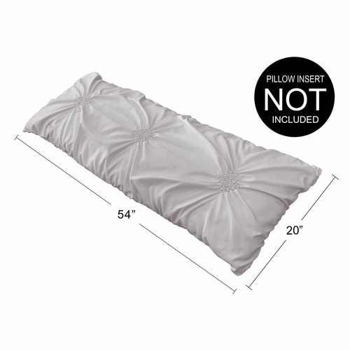 Harper Grey Collection Full Length Body Pillow Cover - alt image 3