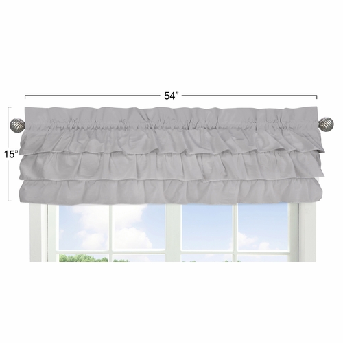 Harper Grey Collection Window Valance - alt image 2
