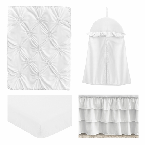 Harper White Collection 4 Piece Crib Bedding - alt image 1