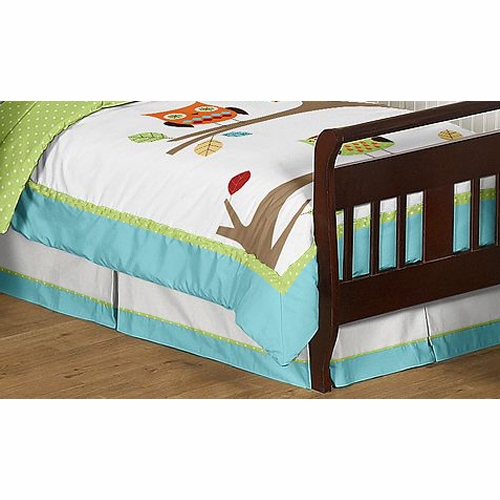 Hooty Turquoise and Lime Toddler Bedding Collection - alt image 3
