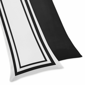 Hotel White and Black Collection Full Length Body Pillow Cover