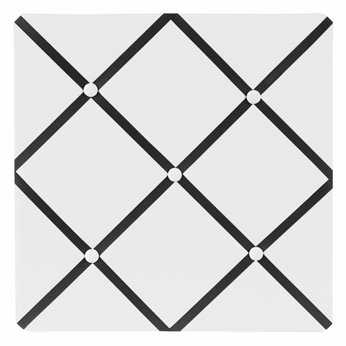 Hotel White and Black  Fabric Memo Board