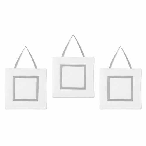 Hotel White and Gray 11 Piece Bumperless Crib Bedding Collection - alt image 5