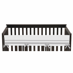 Hotel White and Gray Collection Long Rail Guard Cover