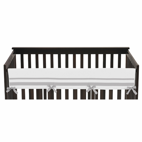 Hotel White and Gray Collection Long Rail Guard Cover