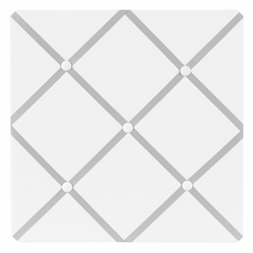 Hotel White and Gray  Fabric Memo Board