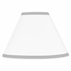 Hotel White and Gray Lamp Shade