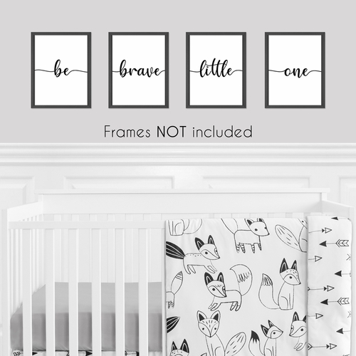 Inspirational Quote Collection  Wall Art Prints - Set of 4 - Be Brave - alt image 1