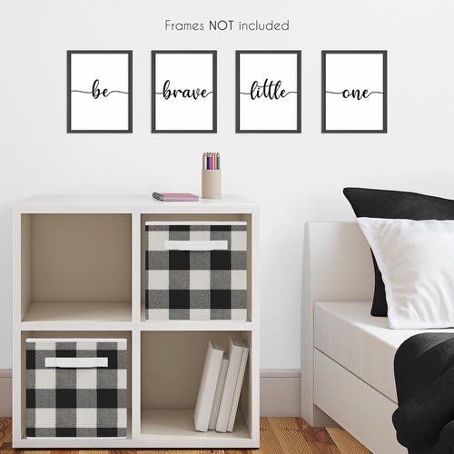 Inspirational Quote Collection  Wall Art Prints - Set of 4 - Be Brave - alt image 2