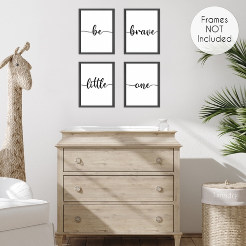 Inspirational Quote Collection  Wall Art Prints - Set of 4 - Be Brave - alt image 3