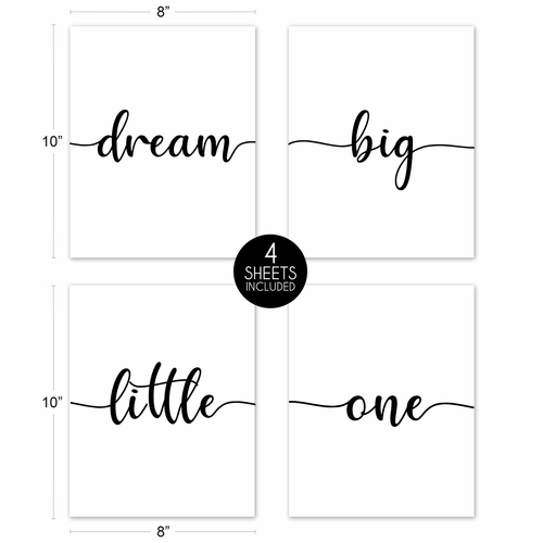 Inspirational Quote Collection  Wall Art Prints - Set of 4 - Dream Big - alt image 4