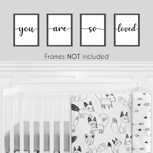Inspirational Quote Collection  Wall Art Prints - Set of 4 - So Loved - alt image 1