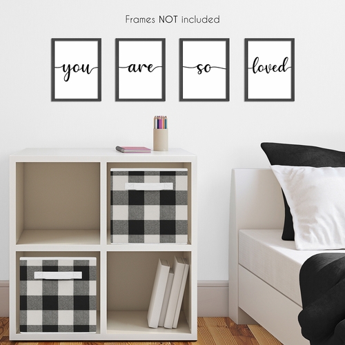 Inspirational Quote Collection  Wall Art Prints - Set of 4 - So Loved - alt image 2