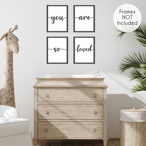 Inspirational Quote Collection  Wall Art Prints - Set of 4 - So Loved - alt image 3