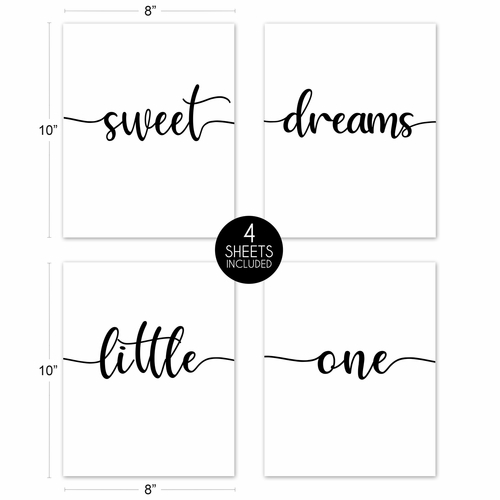 Inspirational Quote Collection  Wall Art Prints - Set of 4 - Sweet Dreams - alt image 4