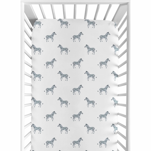 Jungle Collection Crib Sheet - Zebra Print