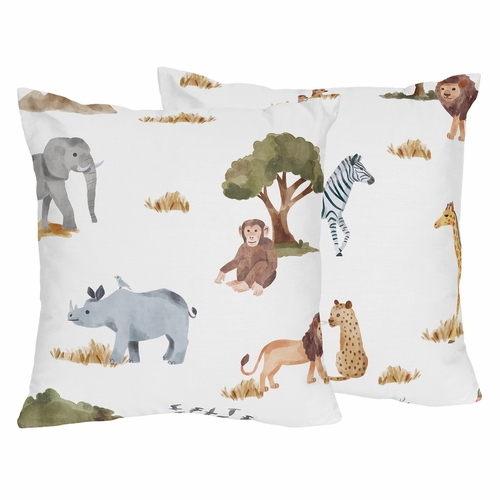 Jungle Collection Decorative Accent Throw Pillows - Set of 2