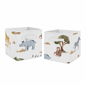 Jungle Collection Foldable Fabric Storage Bins