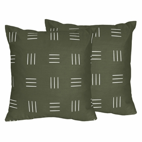 Jungle Collection Hatch Print Decorative Accent Throw Pillows - Set of 2