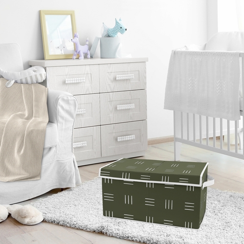 Jungle Collection Hatch Print Fabric Toy Bin Storage - alt image 1