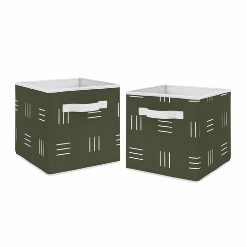 Jungle Collection Hatch Print Foldable Fabric Storage Bins