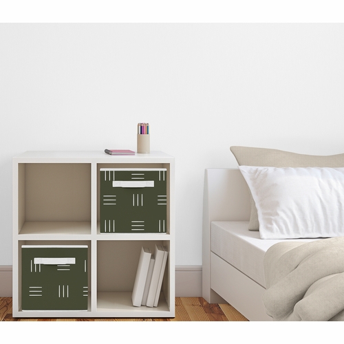 Jungle Collection Hatch Print Foldable Fabric Storage Bins - alt image 1