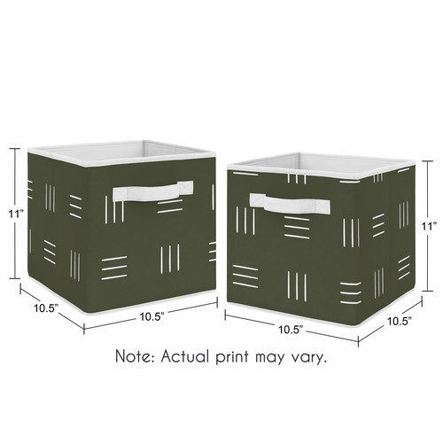 Jungle Collection Hatch Print Foldable Fabric Storage Bins - alt image 2