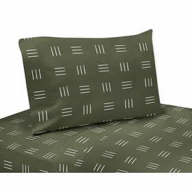 Jungle Collection Hatch Print Queen Sheet Set