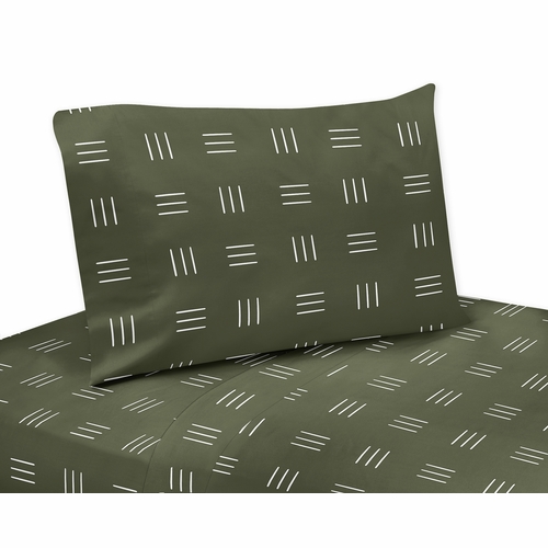 Jungle Collection Hatch Print Queen Sheet Set