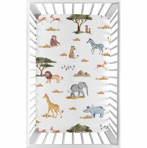 Jungle Collection Mini Crib Sheet
