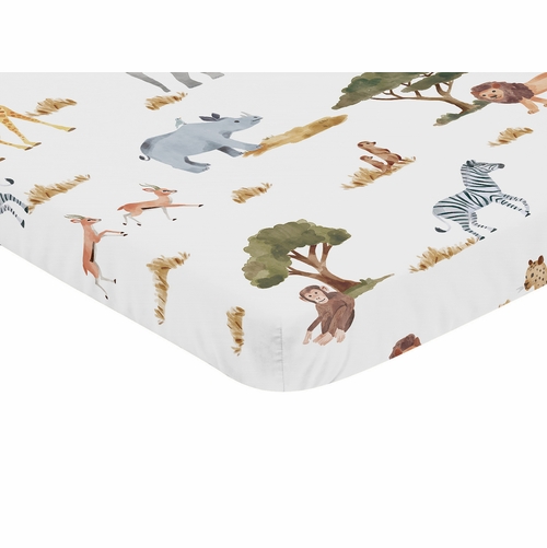 Jungle Collection Mini Crib Sheet - alt image 1