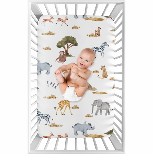 Jungle Collection Mini Crib Sheet - alt image 2