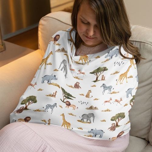 Jungle Collection Multi Use Baby Car Seat and Nursing Cover - alt image 1