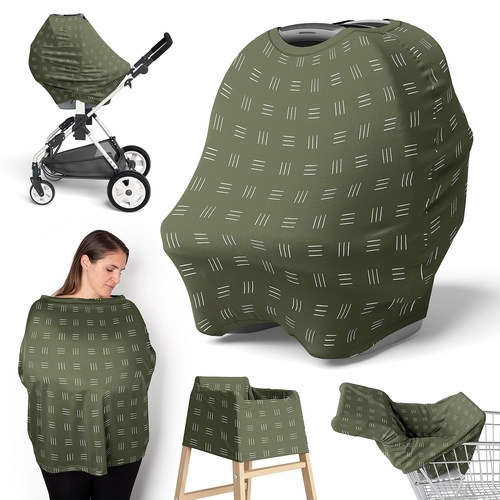 Jungle Collection Multi Use Baby Car Seat and Nursing Cover - Hatch Print