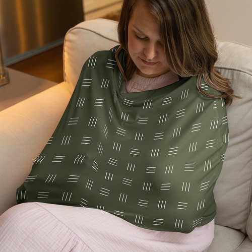 Jungle Collection Multi Use Baby Car Seat and Nursing Cover - Hatch Print - alt image 1