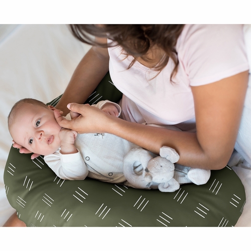 Jungle Collection Nursing Breastfeeding Pillow Cover - Hatch Print - alt image 1