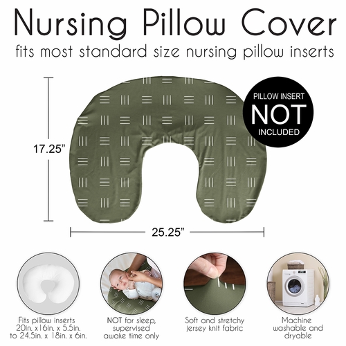 Jungle Collection Nursing Breastfeeding Pillow Cover - Hatch Print - alt image 5